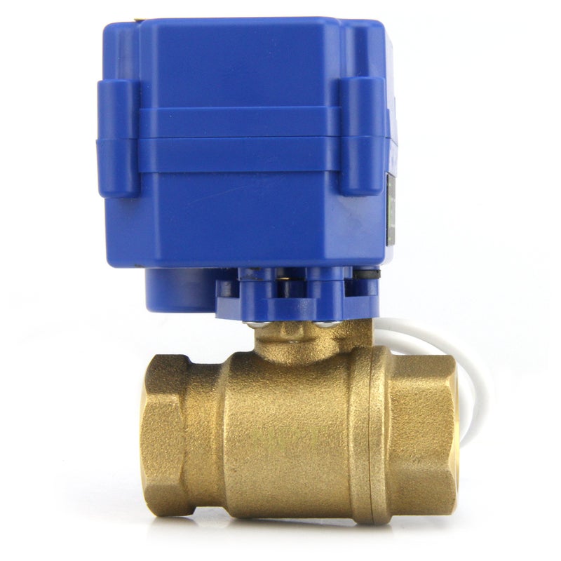 U.S. Solid Motorized Ball Valve- 3/4inches Brass Electrical Ball Valve with Standard Port, 9-24V AC/DC and 3 Wire Setup - Image 3